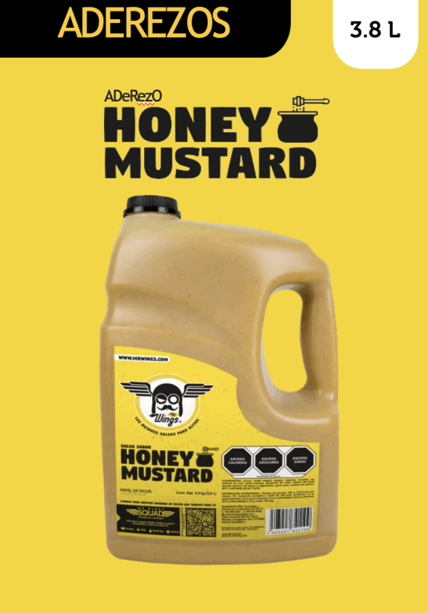 4 botellas de 3.8 L. de aderezo Honey Mustard
